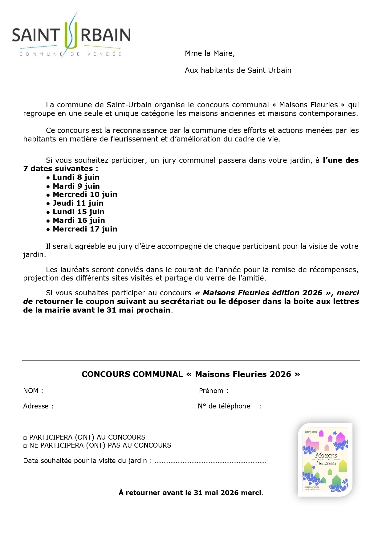 inscription maisons fleuries