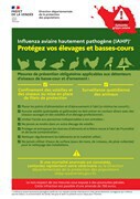 Influenza aviaire hautement pathogène - Protégez vos élevages et basses-cours