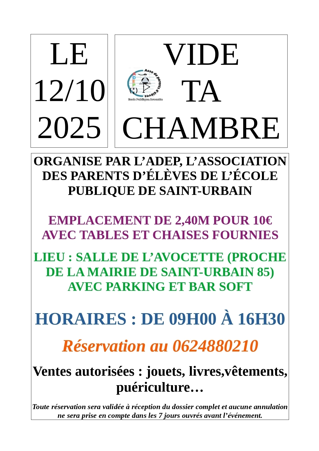 vide ta chambre